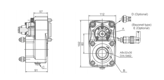 ZF自動(dòng)檔變速箱標(biāo)準(zhǔn)取力器結(jié)構(gòu)圖 ZF自動(dòng)檔變速箱標(biāo)準(zhǔn)取力器結(jié)構(gòu)圖