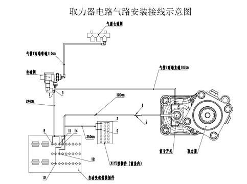 取力器電路氣路安裝 取力器電路氣路安裝