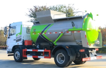 東風(fēng)KL5國(guó)六9m3圓罐餐廚垃圾車圖片 東風(fēng)KL5國(guó)六9m3圓罐餐廚垃圾車圖片