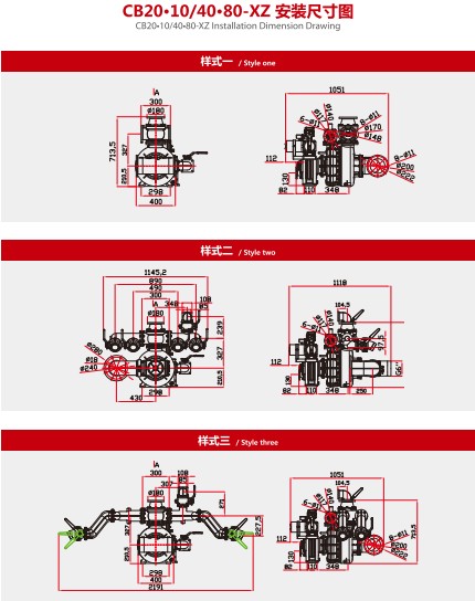 CB20��10/40��80-XZ܇�������ð��b�ߴ�D